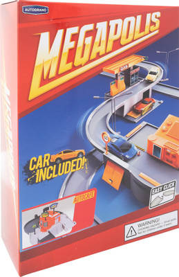 Автомобиль Autogrand Megapolis с текстильным игровым ковриком и дорожными знаками