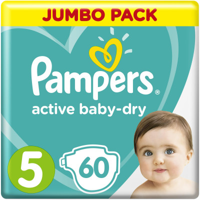 Подгузники Pampers Active Baby-Dry р.5 11-16кг, 60шт