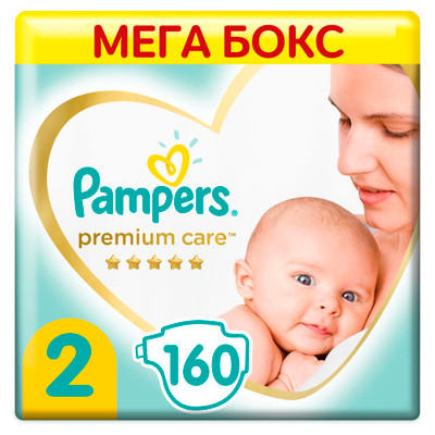 Подгузники Pampers Premium Care р.2 4-8кг, 160шт