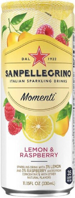Напиток безалкогольный Sanpellegrino лимон-малина газированный, 330мл