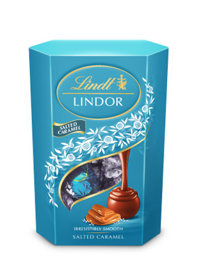 Конфеты Lindt Lindor молочный шоколад с кристаллами соли и карамельной начинкой, 200г