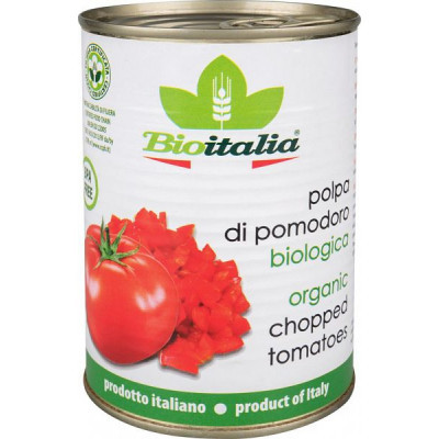 Томаты Bioitalia очищенные в томатном соке, 400г