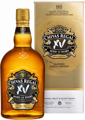 Виски Chivas Regal 15-летний шотландский купажированный 40% в подарочной упаковке, 700мл