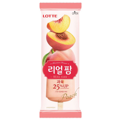 Десерт Lotte Эскимо Real персик замороженный, 85г