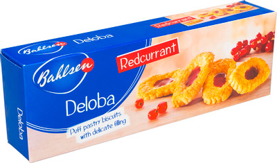 Печенье Bahlsen Deloba бисквитное с красной смородиной, 100г