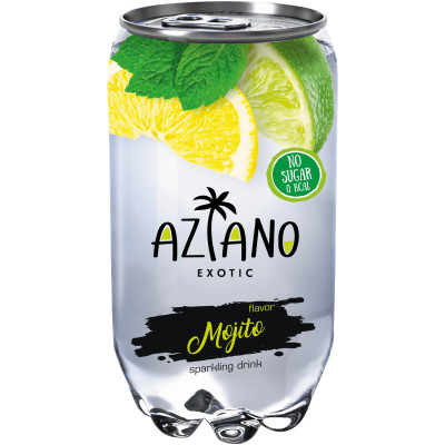 Напиток безалкогольный Aziano Мохито слабогазированный, 350мл