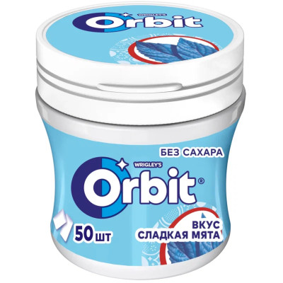 Жевательная резинка Orbit Сладкая мята без сахара, 68г