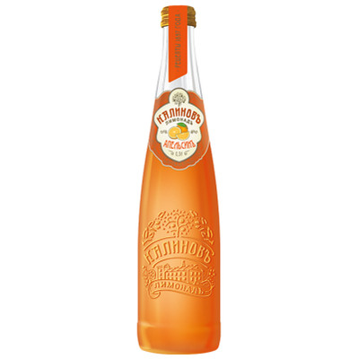 Напиток Калиновъ Лимонадъ Апельсинъ Винтажный безалкогольный сильногазированный, 500мл