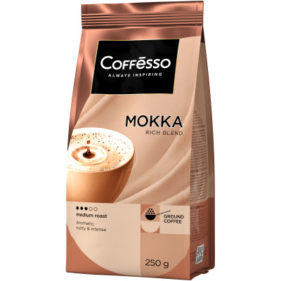 Кофе Coffesso Мокка жареный молотый, 250г