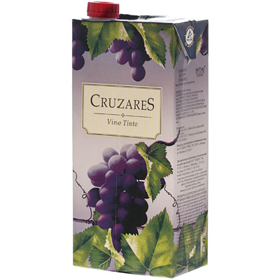 Вино Cruzares красное сухое 11%, 1л