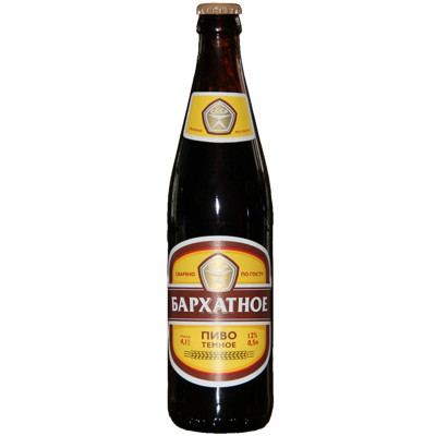 Пиво Томское Пиво Бархатное тёмное фильтрованное 4.1%, 500мл