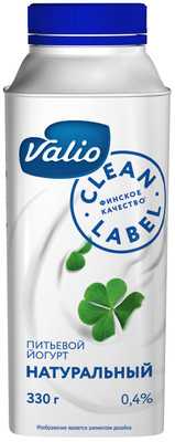 Йогурт Viola питьевой без наполнителя 0.4%, 330мл