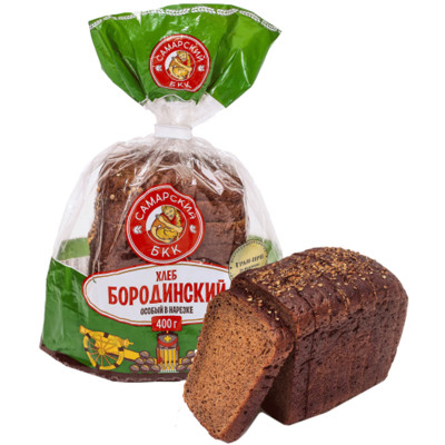 Хлеб Самарский БКК Бородинский особый формовой нарезка, 400г