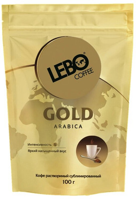 Кофе Lebo Gold Arabica растворимый сублимированный, 100г