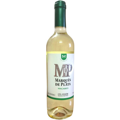 Вино Маркес де Плата ординарное сортовое сухое белое, 750мл