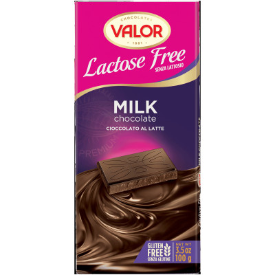 Шоколад Valor молочный без лактозы, 100г