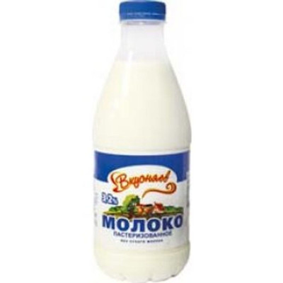 Молоко Вкусняев пастеризованное 3.2%, 930мл