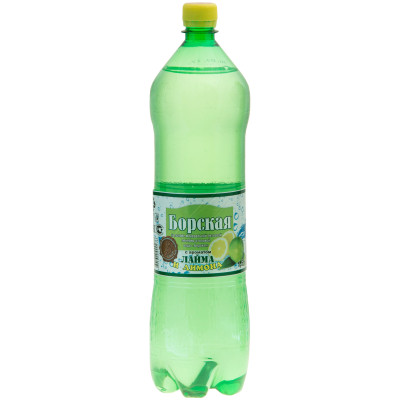 Вода Борская лайм-лимон минеральная газированная, 1.5л