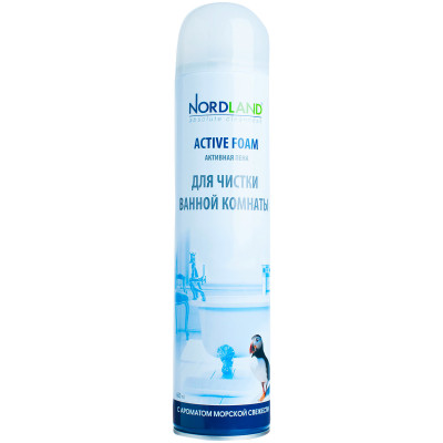 Пена Nordland Active Foam с ароматом морской свежести для чистки ванной комнаты, 600мл