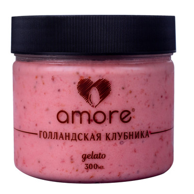 Мороженое Amore Голландская клубника 6%, 300мл