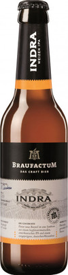 Пиво Braufactum Индра светлое нефильтрованное 6.8%, 330мл