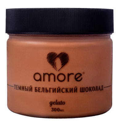 Мороженое молочное Amore Джелато с тёмным Бельгийским шоколадом 6%, 300мл