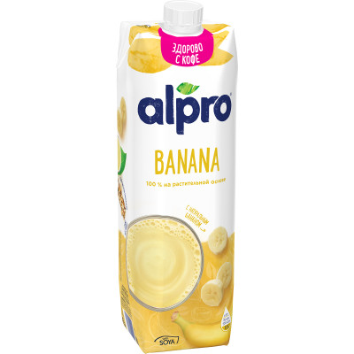 Напиток соевый Alpro банановый, 1л