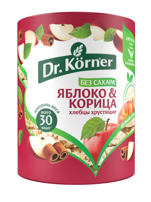 Хлебцы Dr.Korner Злаковый коктейль яблоко и корица, 90г