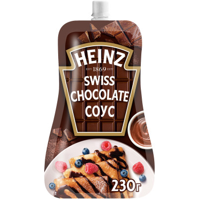 Соус десертный Heinz Swiss chocolate со швейцарским шоколадом, 230г