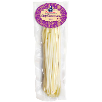 Сыр рассольный Долголетие Чечил спагетти с чесноком 45%, 70г