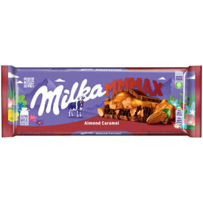 Шоколад молочный Milka с миндальной и карамельной начинкой и кусочками солёного миндаля, 300г