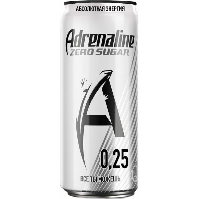 Энергетический напиток Adrenaline Rush без сахара, 250мл