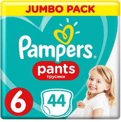 Подгузники-трусики Pampers Pants Extra Large р.6 16+кг, 44шт