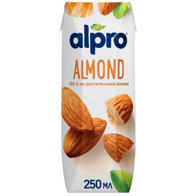 Напиток миндальный Alpro обогащённый кальцием и витаминами 1.1%, 250мл