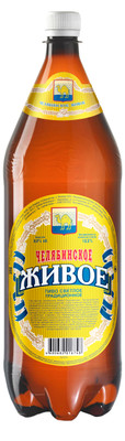 Пиво Челябинское Живое традиционное светлое 4%, 1.35л