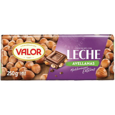 Шоколад Valor молочный с фундуком, 250г