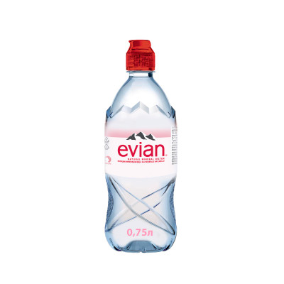 Вода Evian минеральная столовая негазированная, 750мл