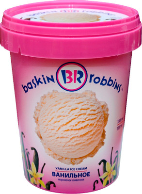 Мороженое сливочное Baskin Robbins ванильное 11.5%, 1л
