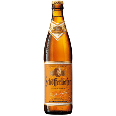Пиво Schofferhofer Hefeweizen пшеничное светлое нефильтрованное непастеризованное, 500мл