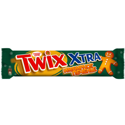Печенье Twix Xtra имбирное смесь специй-карамель в молочном шоколаде, 82г