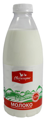 Молоко Свитлогорье питьевое ультрапастеризованное 3.2%, 930мл