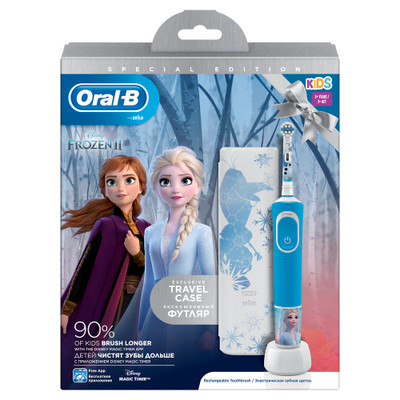 Зубная щётка электрическая Oral-B Braun D100.413.2KX Frozen + зарядное устройство