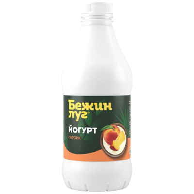 Йогурт Бежин Луг с наполнителем Персик 2.5%, 900г