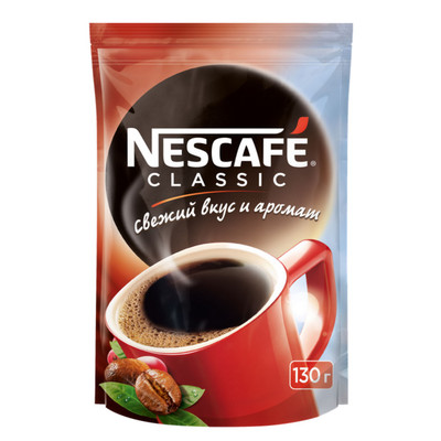 Кофе Nescafé Classic натуральный растворимый гранулированный, 130г