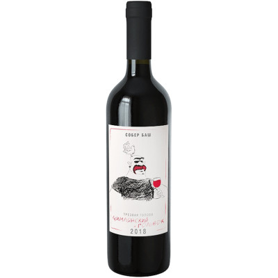 Вино Собер Баш Трезвая Голова Цимлянский+Голубок красное сухое 13%, 750мл