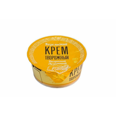 Крем Козельск творожный Лимонный десертный пастеризованный 7%, 150г