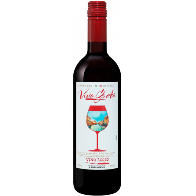 Вино Vivo Greto ординарное красное полусладкое 10.5%, 750мл