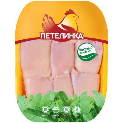 Филе бедра цыплёнка-бройлера Петелинка без кожи охлаждённое, 750г