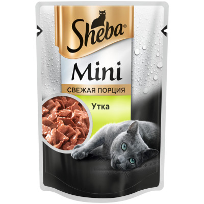 Корм Sheba Mini с уткой для кошек, 50г