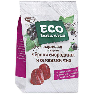 Мармелад Eco Botanica со вкусом чёрной смородины-семенами чиа, 200г